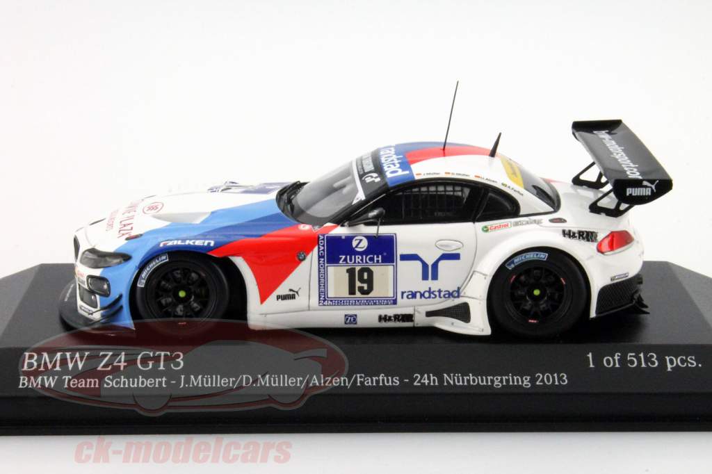 ミニカー 1/43 BMW Z4 GT3 #19 SCHUBERT 2013 / PMA Minichamps 1:43 BMW Z4 GT3 #19 24h Nürburgring 2013 BMW Team
