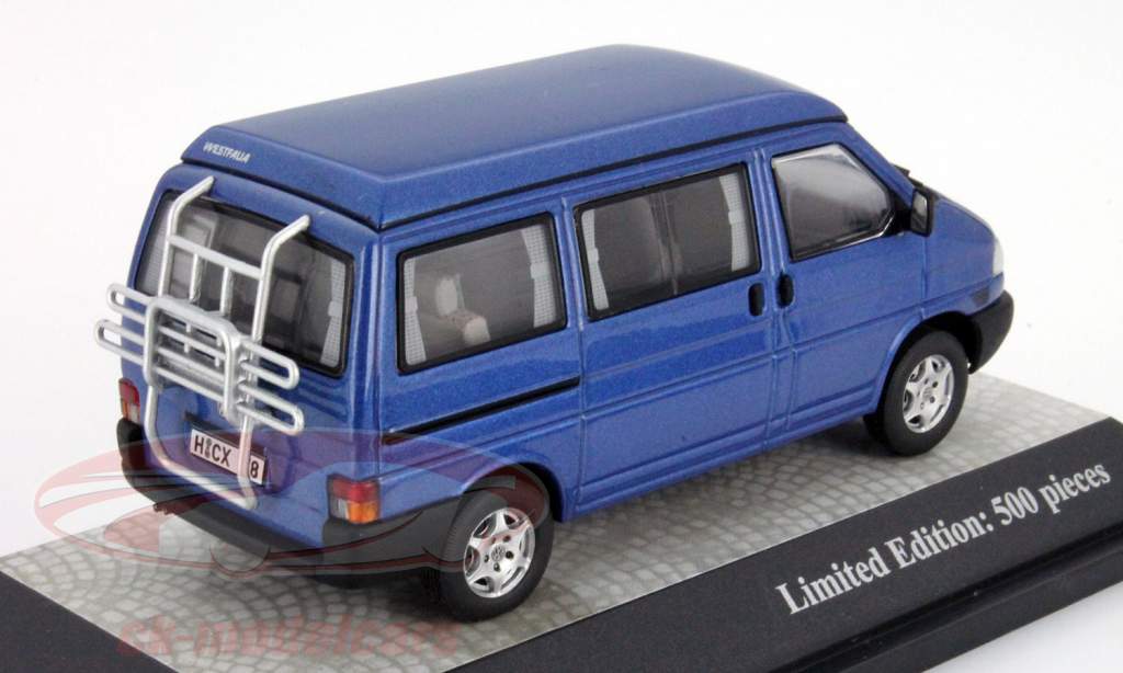 Volkswagen VW T4b 露营 加利福尼亚州 TECHNO蓝色 1:43 PremiumClassiXXs