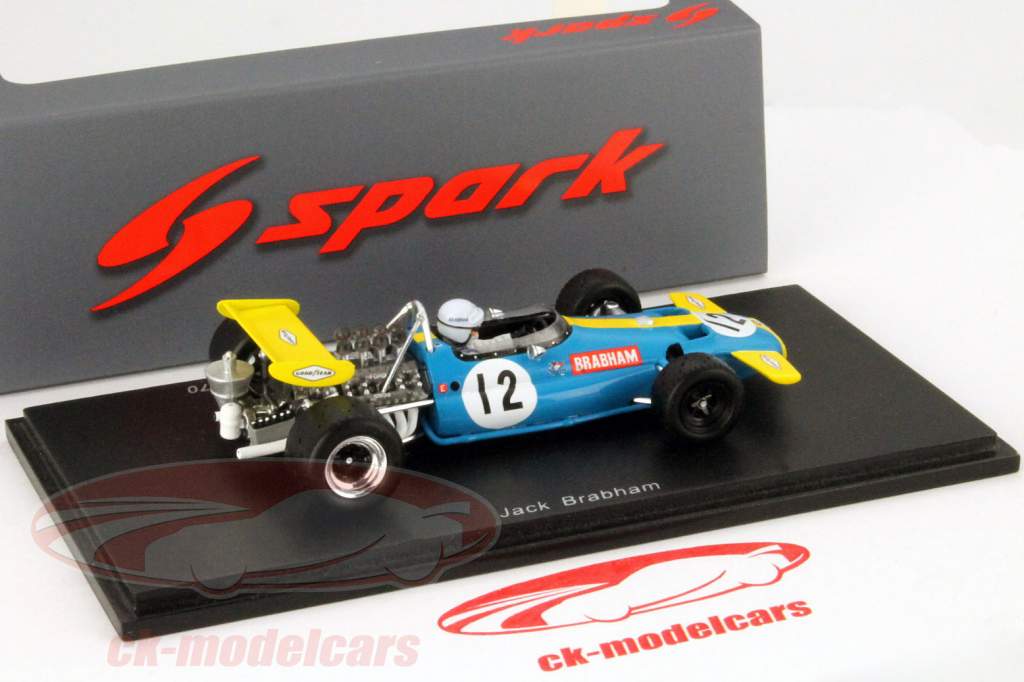 Jack Brabham Brabham BT33 #12 Vencedor África do Sul GP Fórmula 1 1970 1:43 Spark