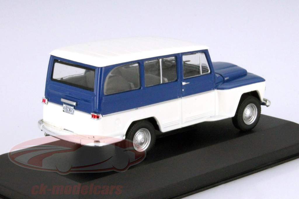 Willys Rural Год строительства 1968 синий / белый 1:43 WhiteBox