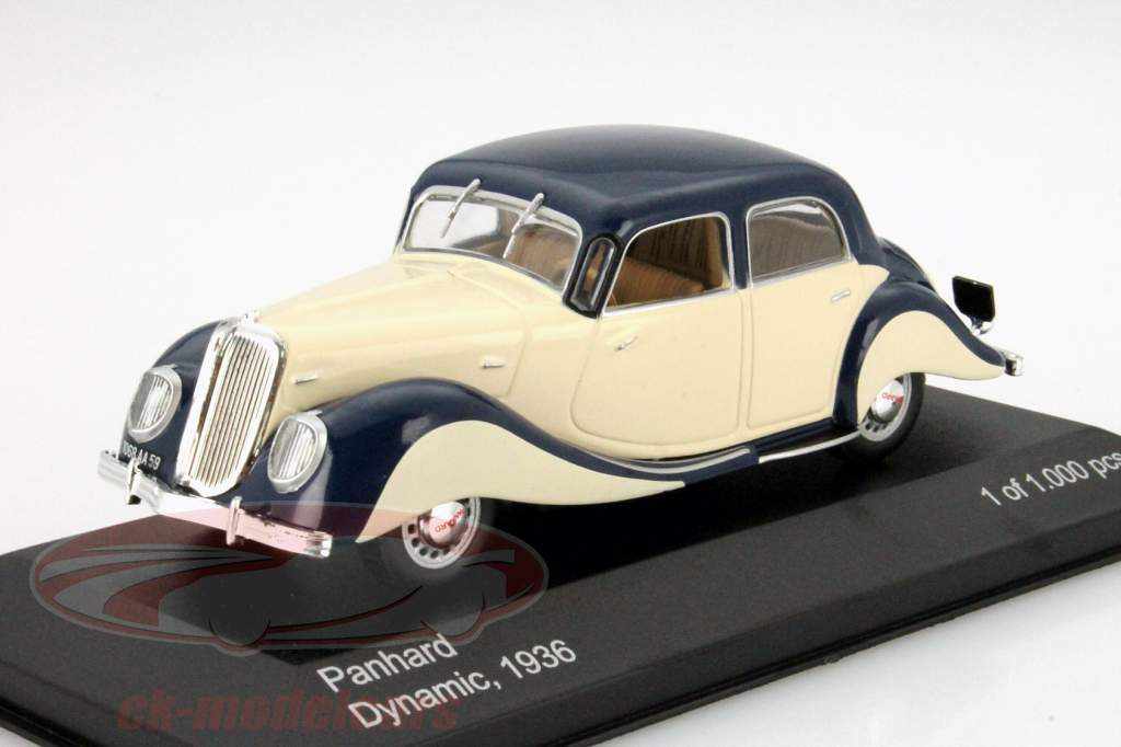 Panhard Dynamic 建設した年 1936 ダークブルー / ベージュ 1:43 WhiteBox
