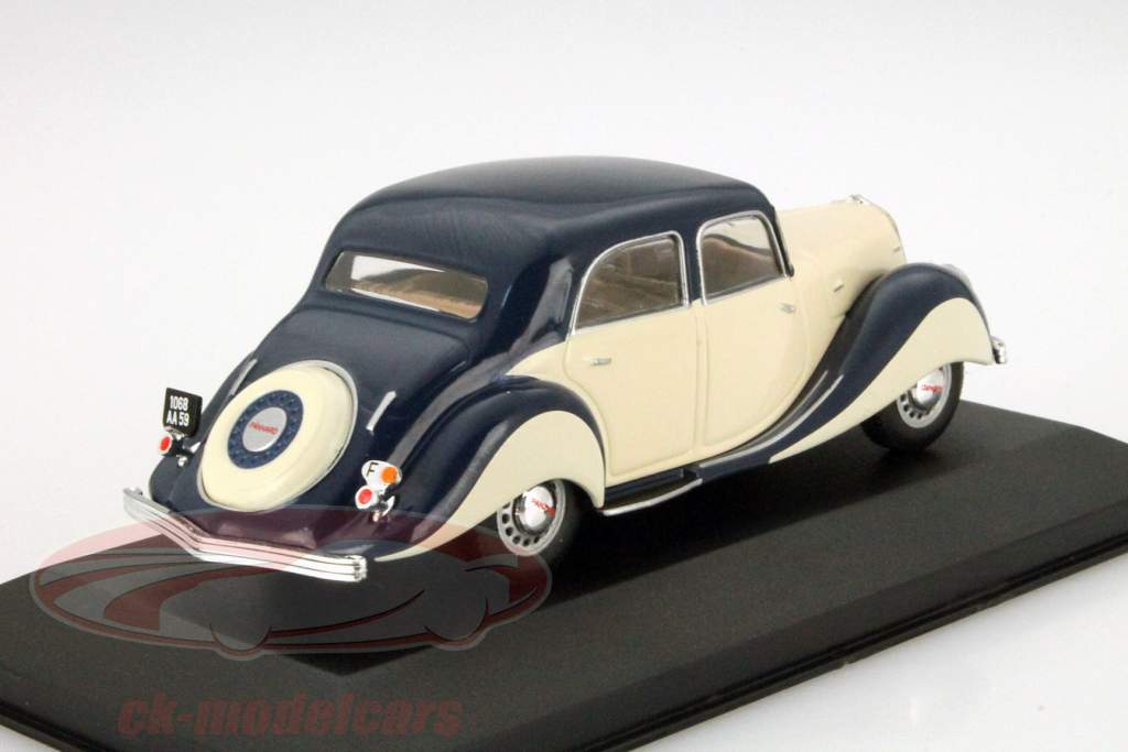 Panhard Dynamic Bouwjaar 1936 donkerblauw / beige 1:43 WhiteBox