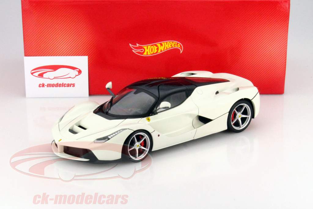 Ferrari LaFerrari 年 2013 白 / 黑 1:18 HotWheels Foundation