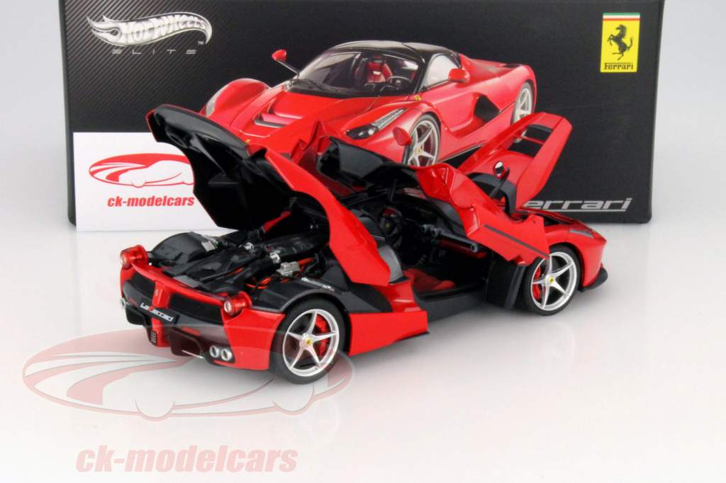 Ferrari LaFerrari Year 2013 red 1:18 HotWheels Elite