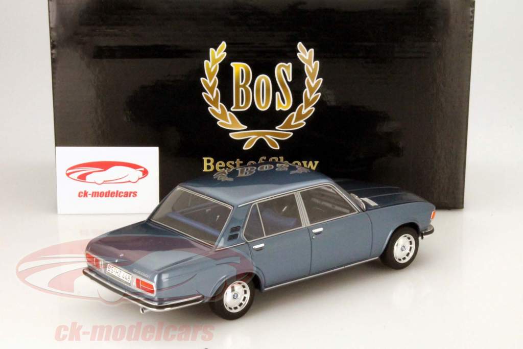 BMW 2500 (E3) År 1968 gråblå metallic 1:18 BoS-Models
