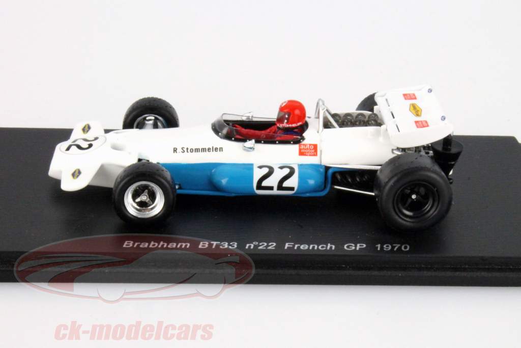 Rolf Stommelen Brabham BT33 #22 Francia GP Fórmula 1 1970 1:43 Spark