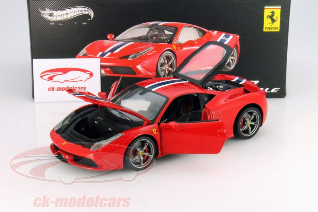 Ferrari 458 Speciale 建設した年 2013 赤 1:18 HotWheels Elite