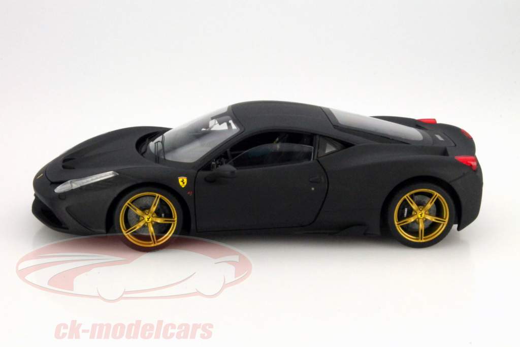 Ferrari 458 Speciale Год строительства 2013 matt черный 1:18 HotWheels Elite