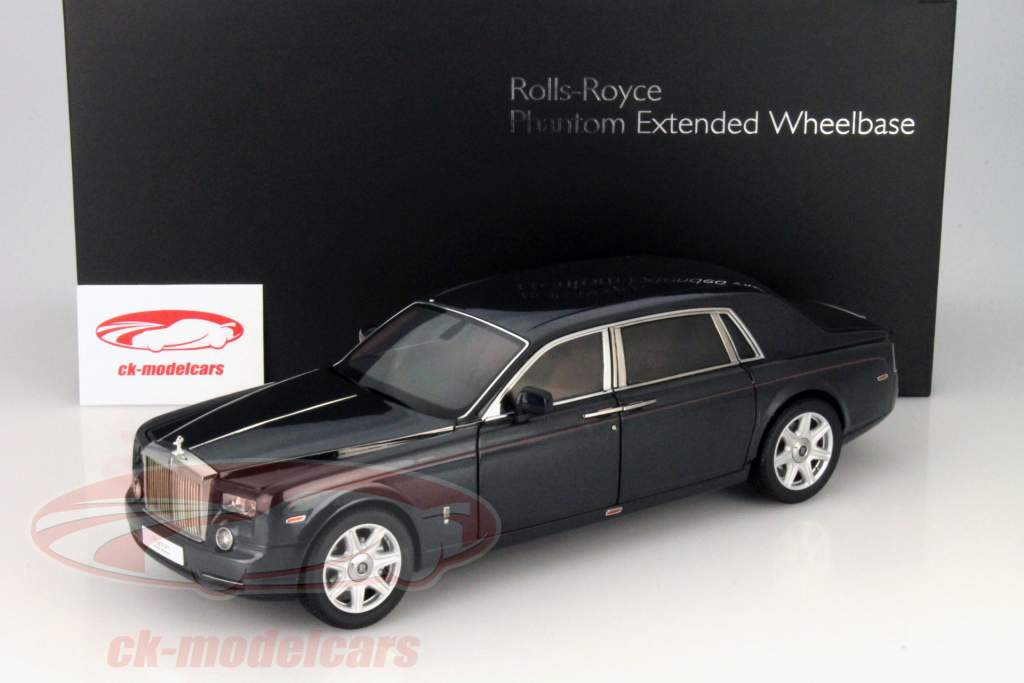 Rolls Royce Phantom EWB jaar 2012 donkergrijs 1:18 Kyosho