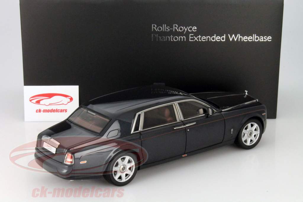 Rolls Royce Phantom EWB jaar 2012 donkergrijs 1:18 Kyosho