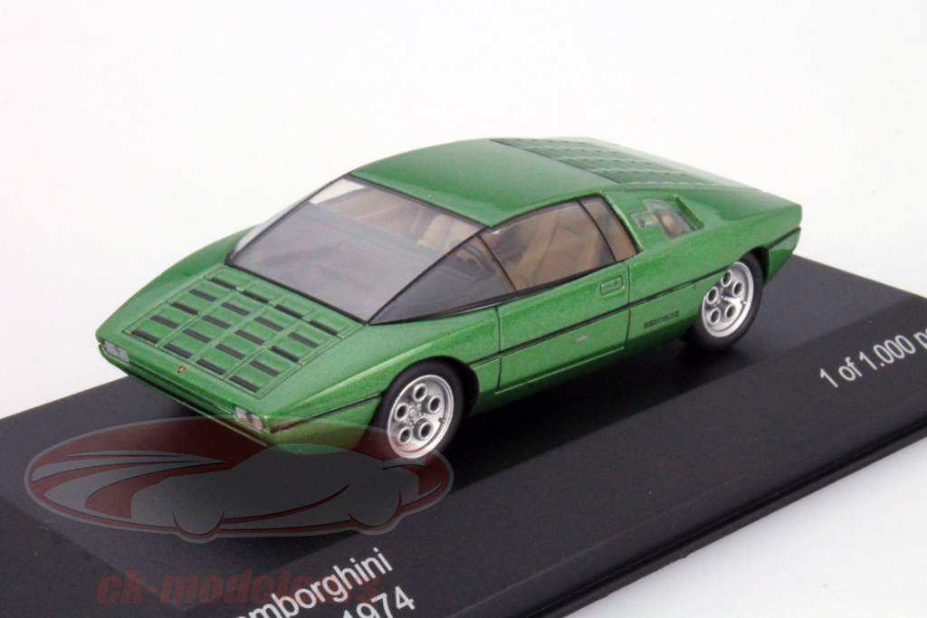 Lamborghini Bravo år 1974 grøn metallic 1:43 WhiteBox