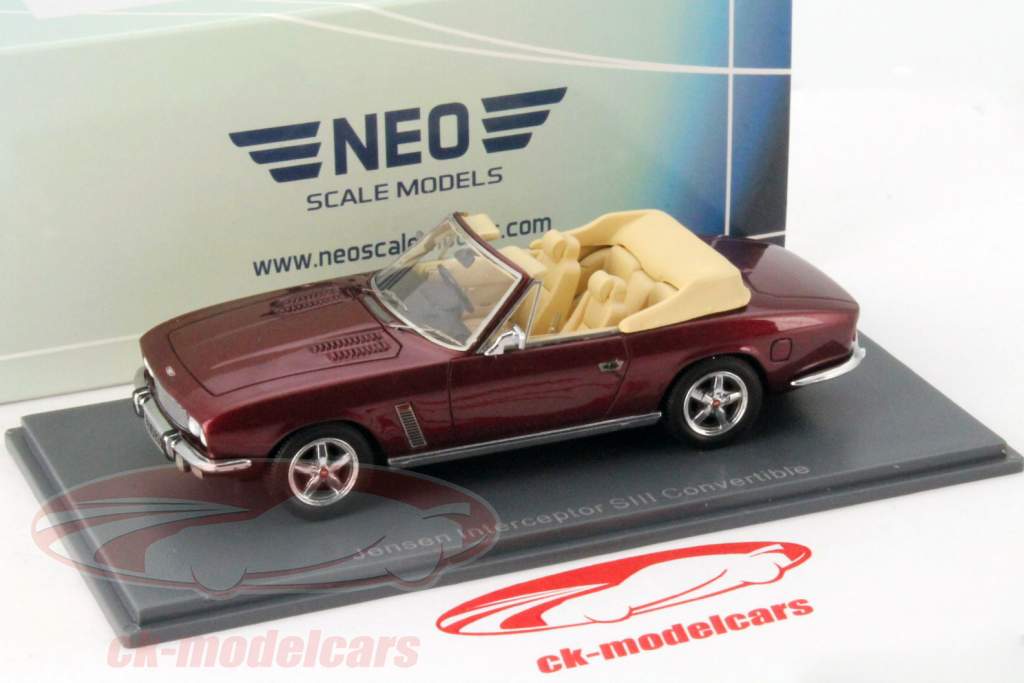 Jensen Interceptor SIII Convertible RHD dunkel rot metallic 1:43 Neo