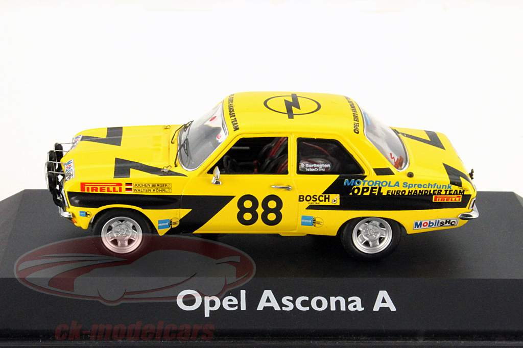 Opel Ascona A Rallye #88 Winner Rallye-EM 1974 Röhrl, Berger 1:43 Schuco