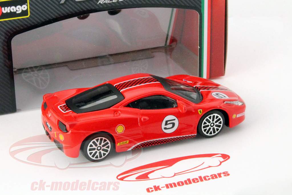 Ferrari 458 Challenge #5 rød 1:43 Bburago