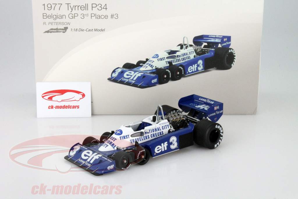 True Scale 1:18 R. Peterson Tyrrell P34 #3 Belgian GP