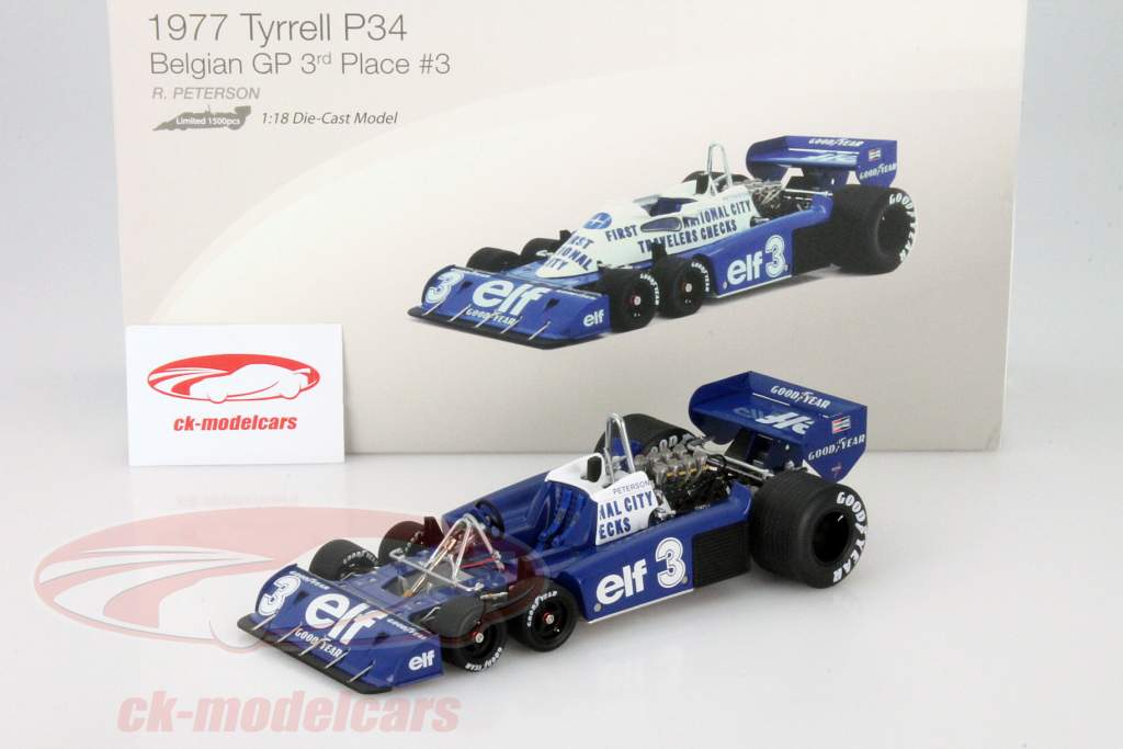 True Scale 1:18 R. Peterson Tyrrell P34 #3 Belgian GP