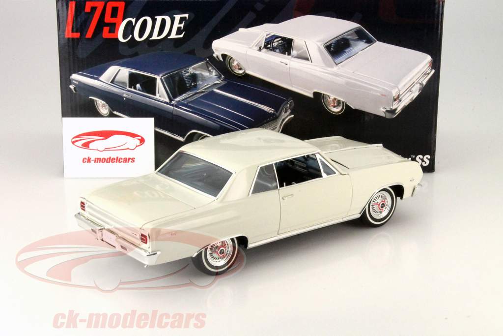 雪佛兰舍韦勒 Malibu SS Code L79 1965年 貂白色 1:18 GMP