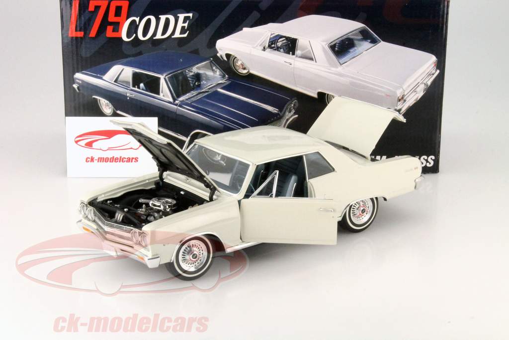 雪佛兰舍韦勒 Malibu SS Code L79 1965年 貂白色 1:18 GMP