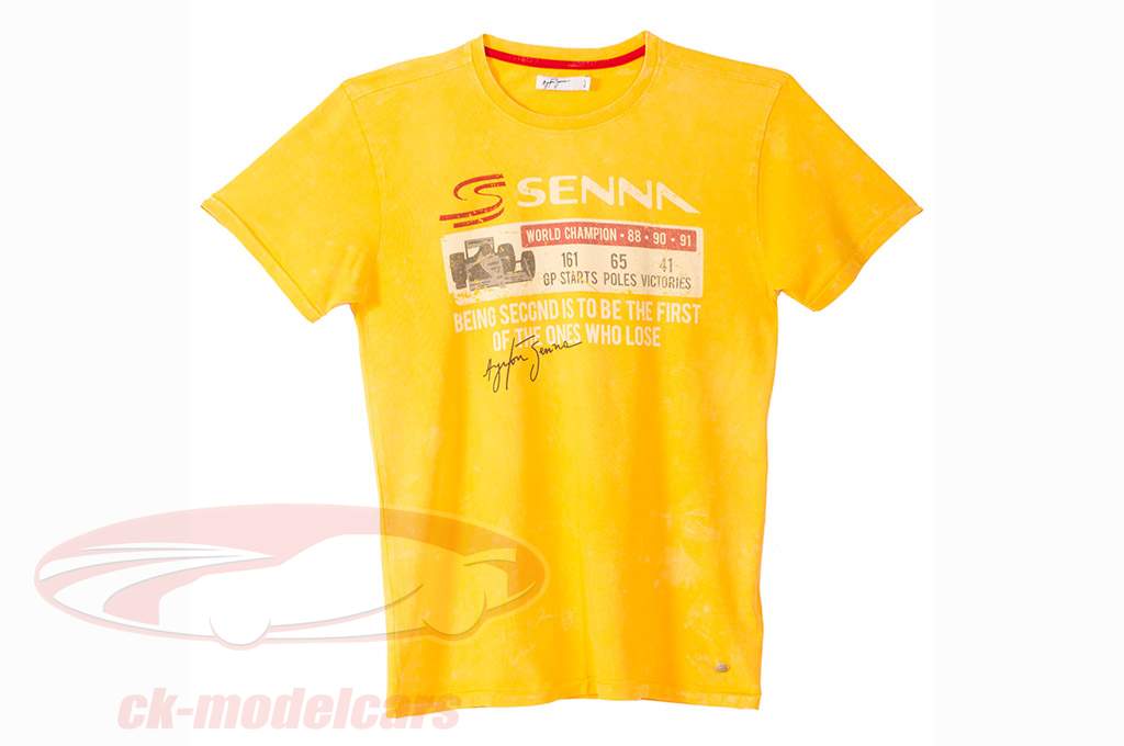 Айртон Senna Футболка Сбор винограда желтый Размер L