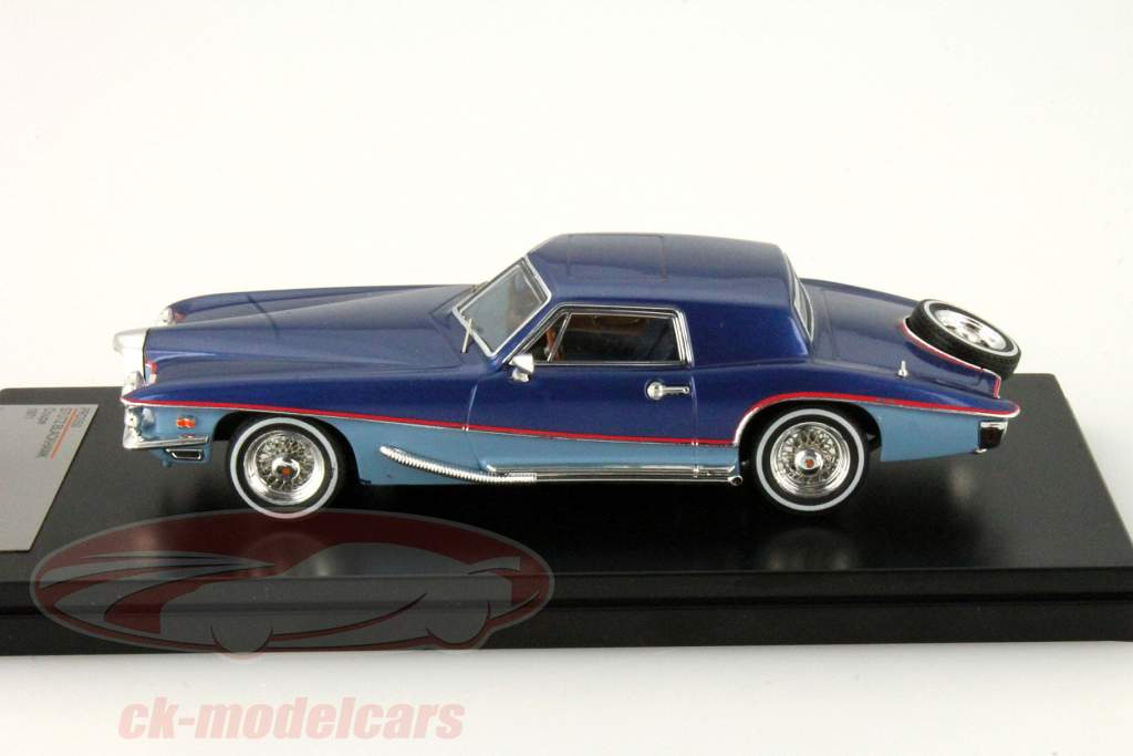 Stutz Blackhawk Coupe År 1971 lyseblå / mørkeblå 1:43 Premium X