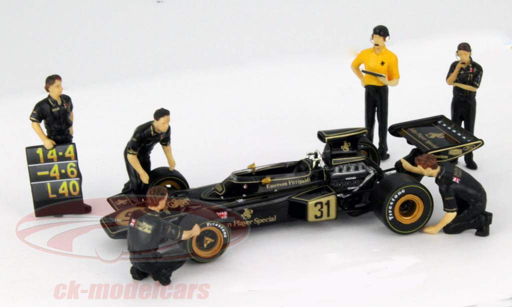 JPS莲花车队一级方程式 维修保障团队人偶模型套装 包含C.Chapman 1:43 TrueScale