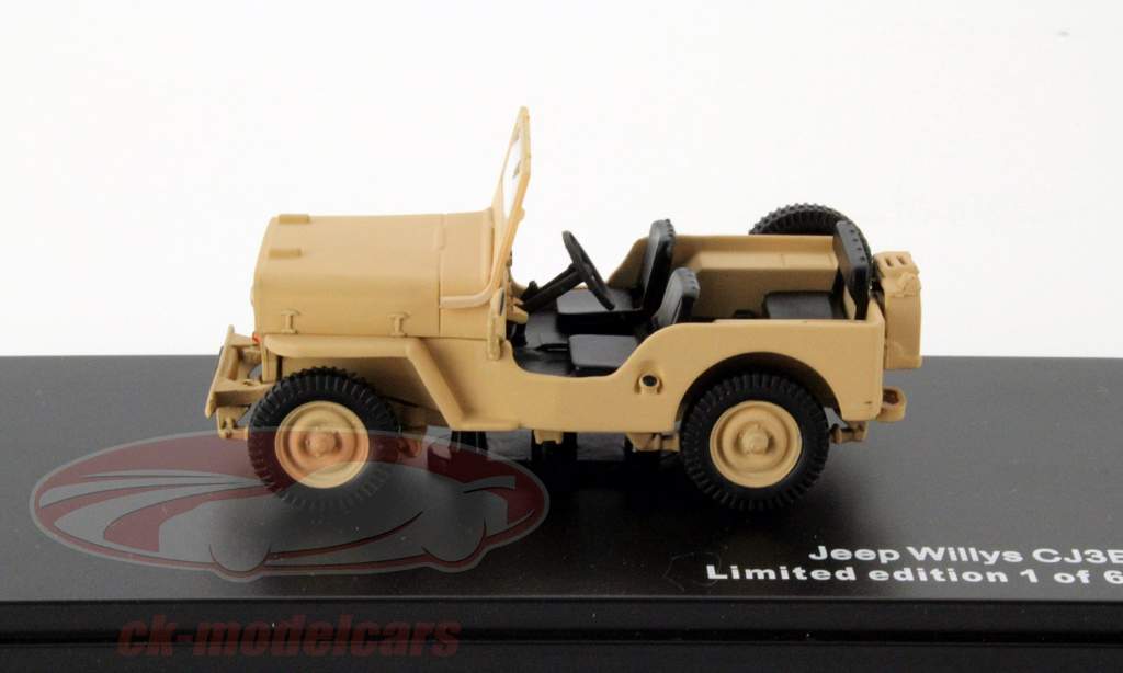 Jeep Willys CJ3B год 1953 песок бежевый 1:43 Triple9