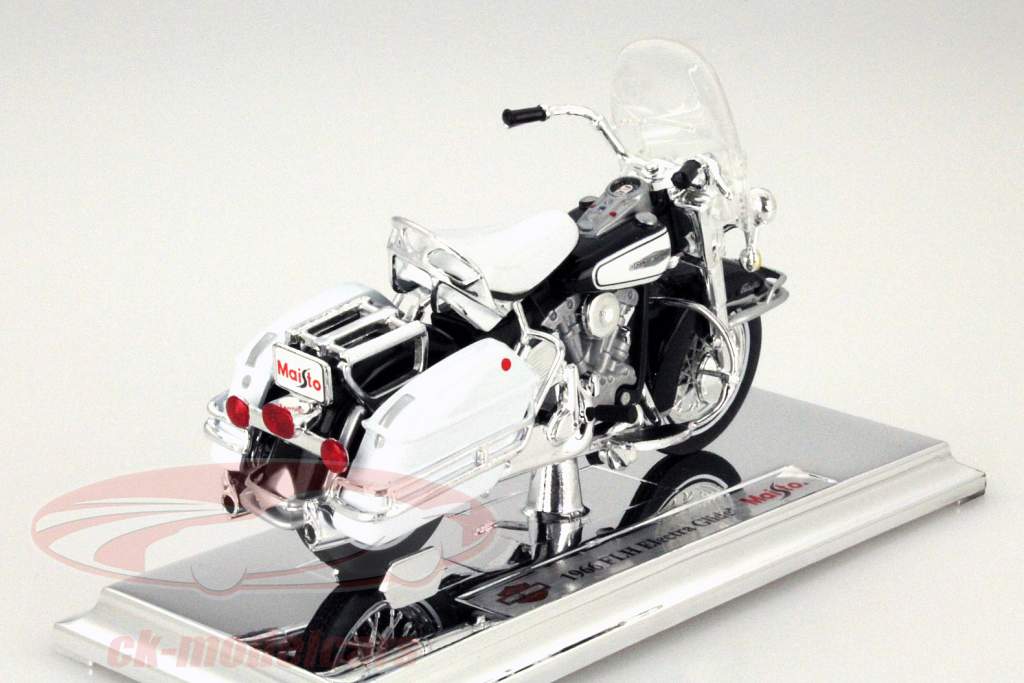 Harley Davidson FLH Electra Glide Year 1966 white 1:18 Maisto