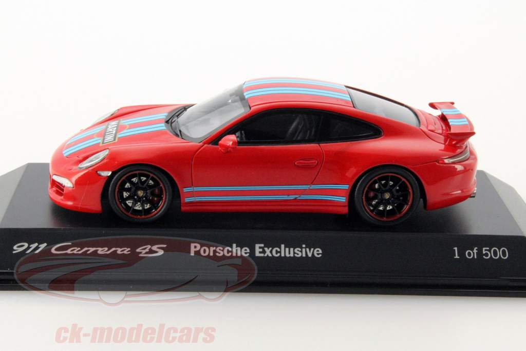 Porsche 911 Carrera 4S Martini красный 1:43 Spark
