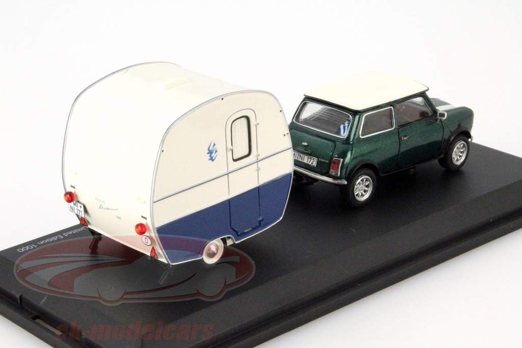 Mini Cooper с Караван темно-зеленый / белый / синий 1:43 Schuco