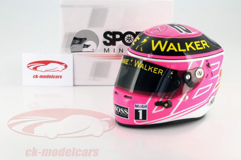 J. Button McLaren Mercedes #22 Storbritannien GP Formula 1 2014 Helmet 1:2 Arai