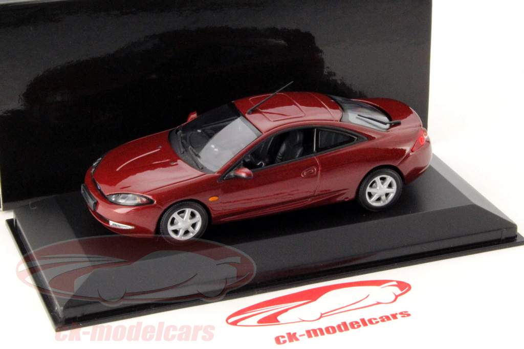 Ford Cougar 年 1998 赤 メタリック 1:43 Minichamps