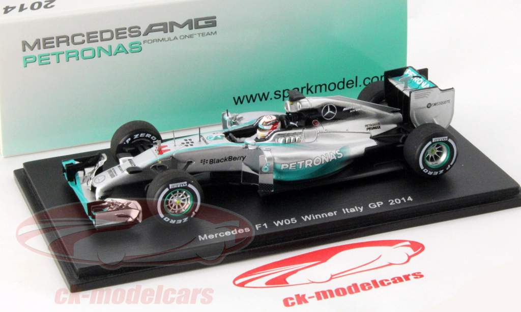 1/43 Spark Mercedes W05 イタリアGP 2014 Spark 1:43 Lewis Hamilton Mercedes F1 W05 #44 Winner Italy