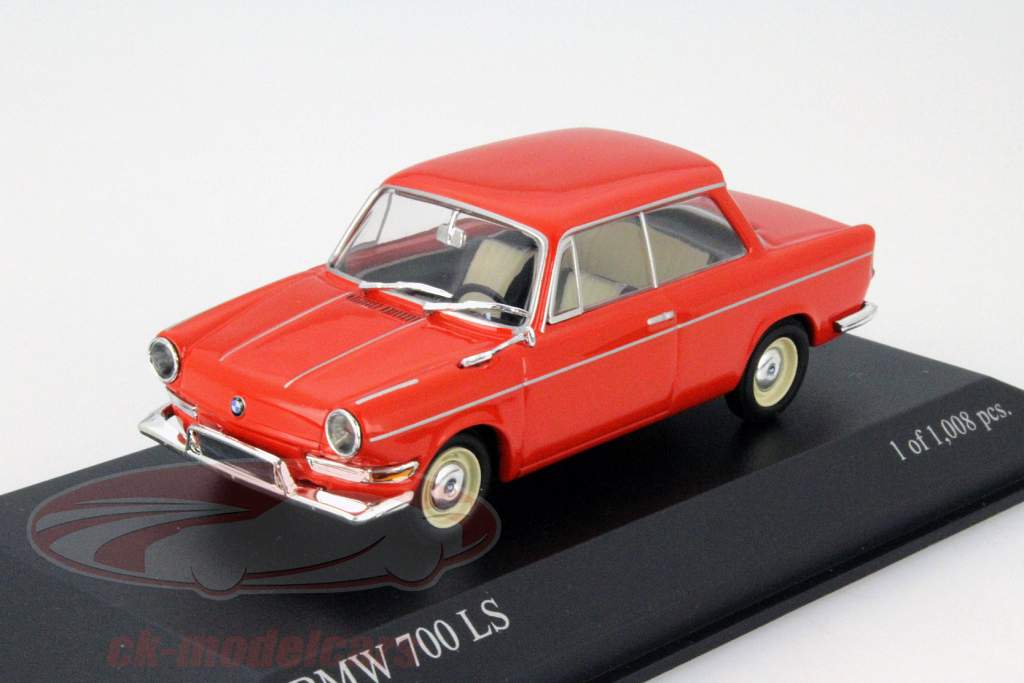 BMW 700 LS Byggeår 1960 oleander rød 1:43 Minichamps