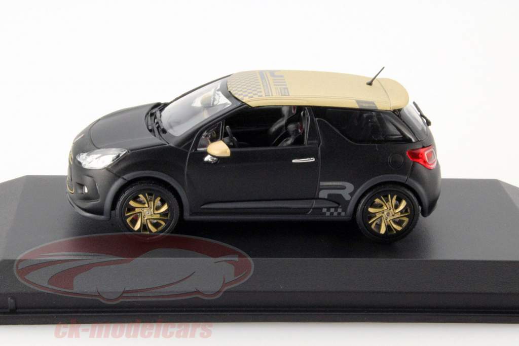 Citroen DS3 Racing Год 2013 коврик черный / золото 1:43 Norev