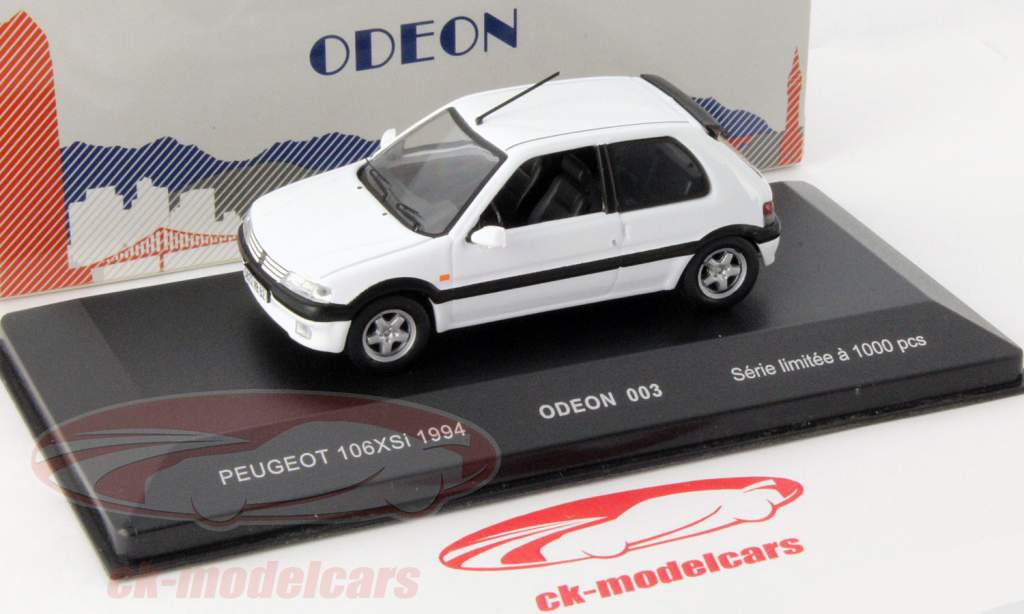 Peugeot 106 XSI ano 1994 branco 1:43 Odeon