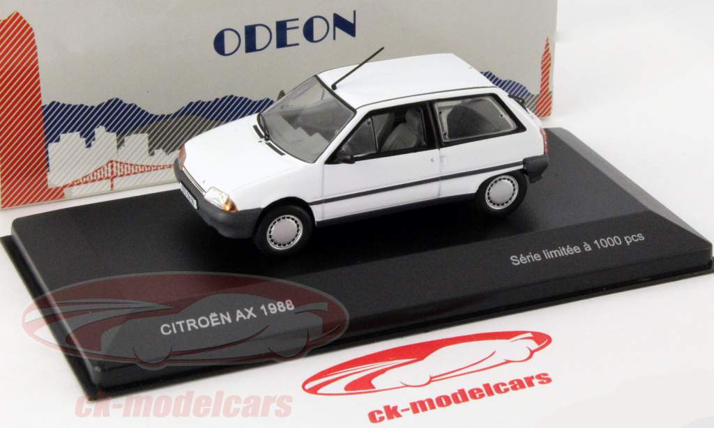 Citroen AX anno 1988 bianco 1:43 Odeon
