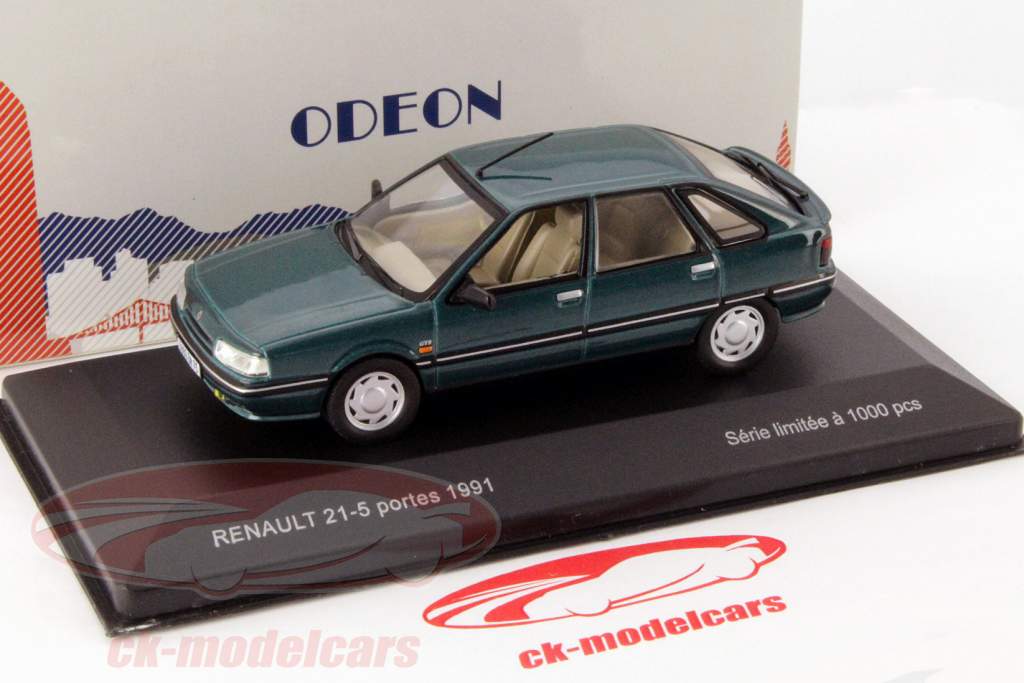 Renault 21 5ドア 年 1991 グリーン メタリック 1:43 Odeon