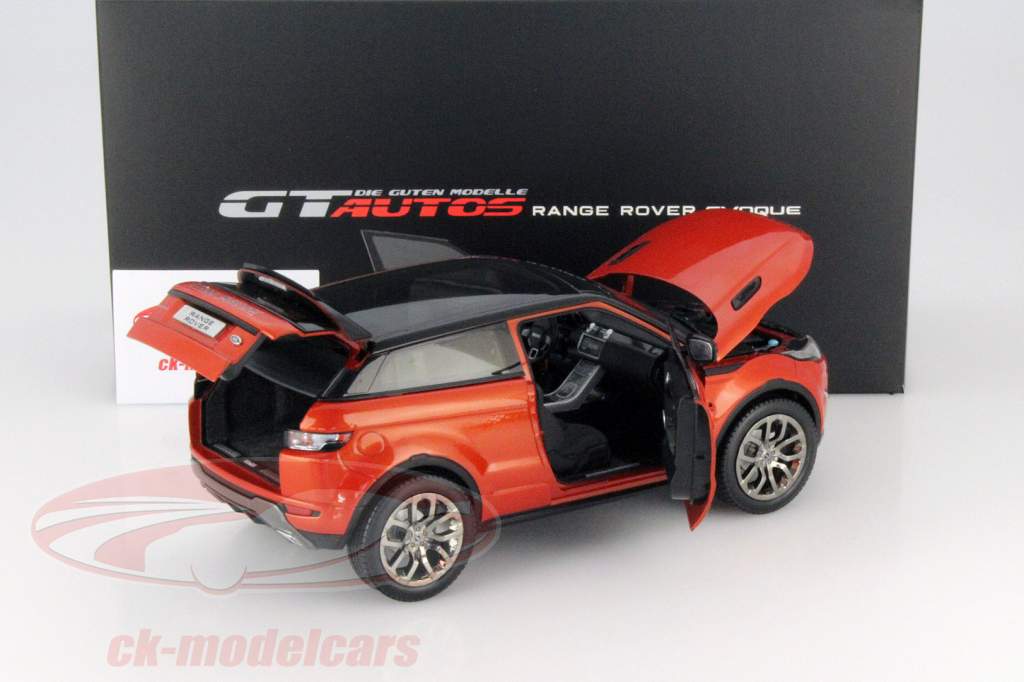 Land Rover Range Rover Evoque Jaar 2011 oranje 1:18 Welly GTA