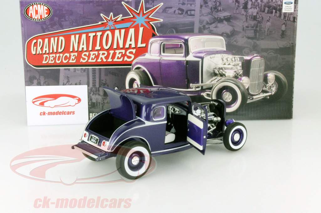 福特5窗 Release No.4 1932年 老爷车 紫色 1:18 GMP