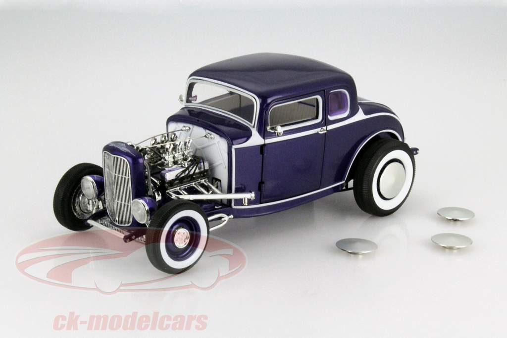福特5窗 Release No.4 1932年 老爷车 紫色 1:18 GMP