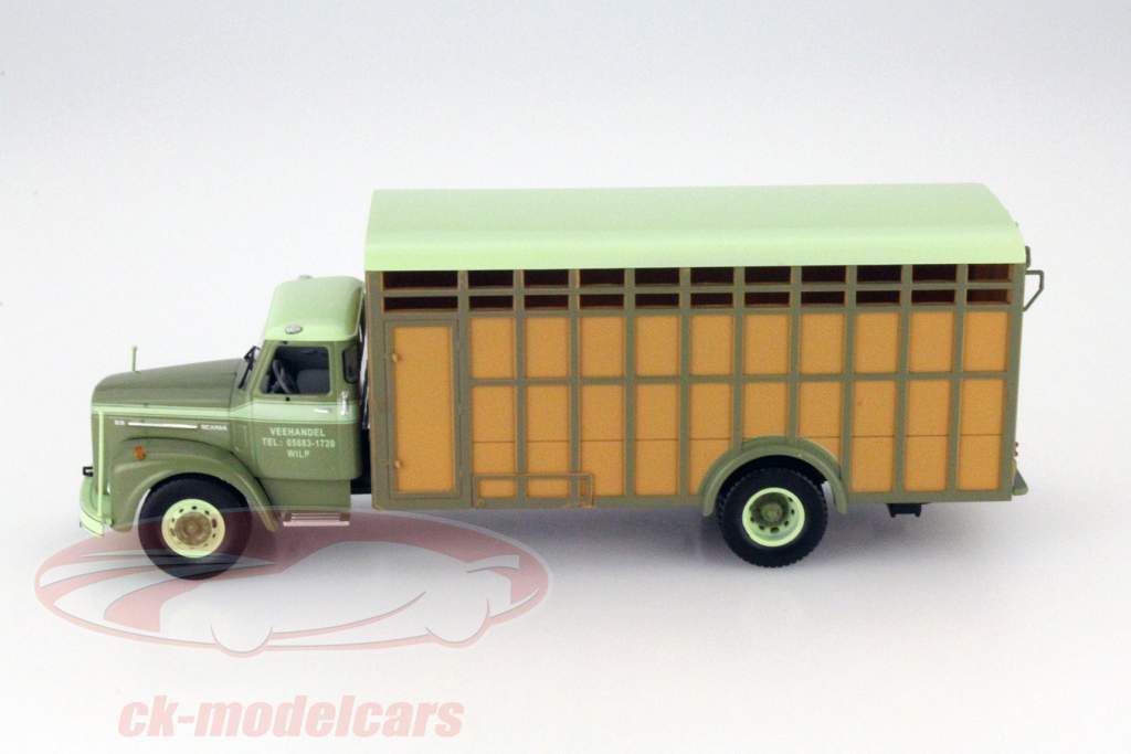 Scania LS 85 S Скотовоз лайм / светло-коричневый 1:43 Ixo