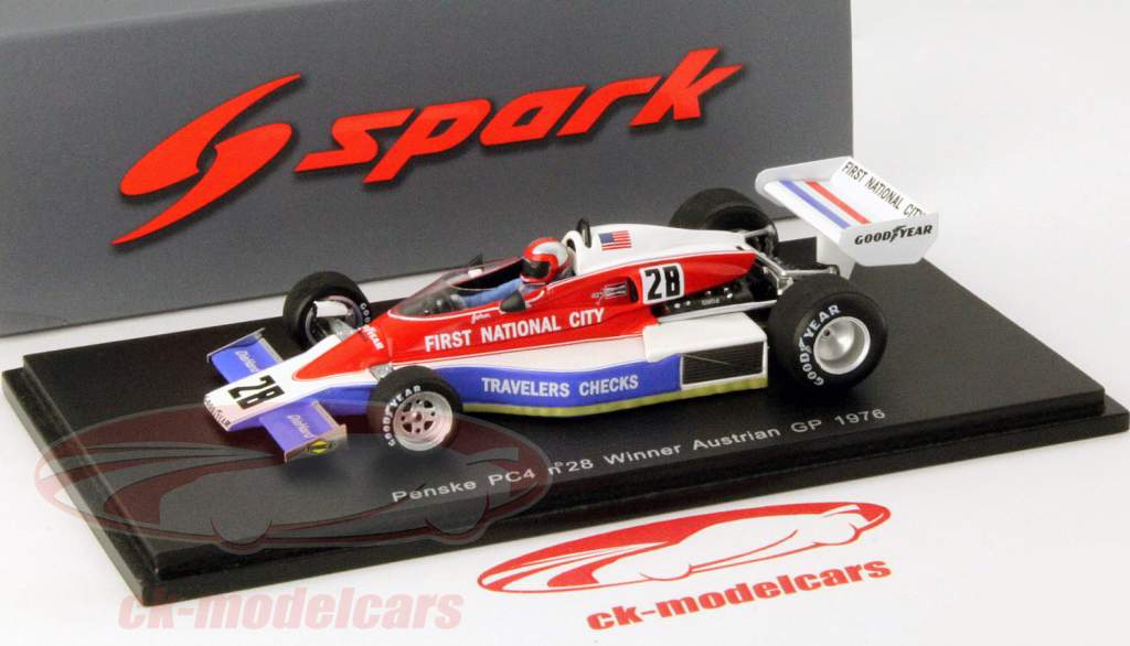 John Watson Penske PC4 #28 Победитель Австрийский GP Формула 1 1976 1:43 Spark