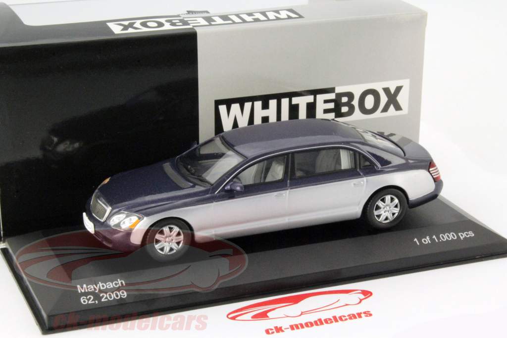 迈巴赫 62 2009年 深蓝金属/ 银色  1:43 WhiteBox