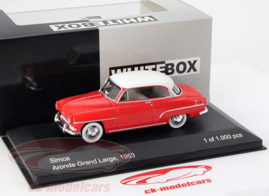 Simca Aronde Grand Large Год 1953 красный / белый 1:43 WhiteBox