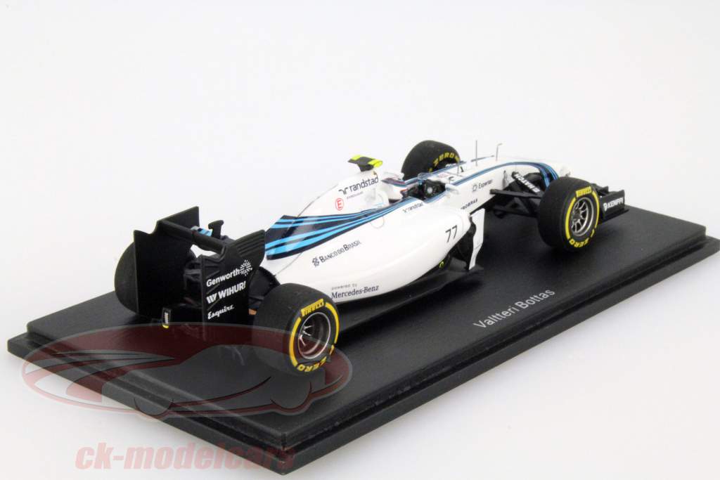 Spark 1:43 Valtteri Bottas Williams FW36 #77 3rd Abu Dhabi