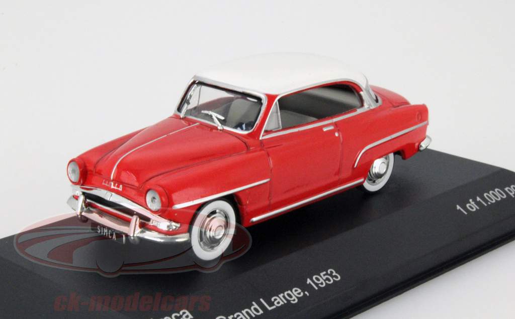 Simca Aronde Grand Large Год 1953 красный / белый 1:43 WhiteBox