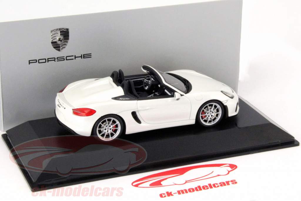 Porsche Boxster Spyder (981) blanco 1:43 Spark