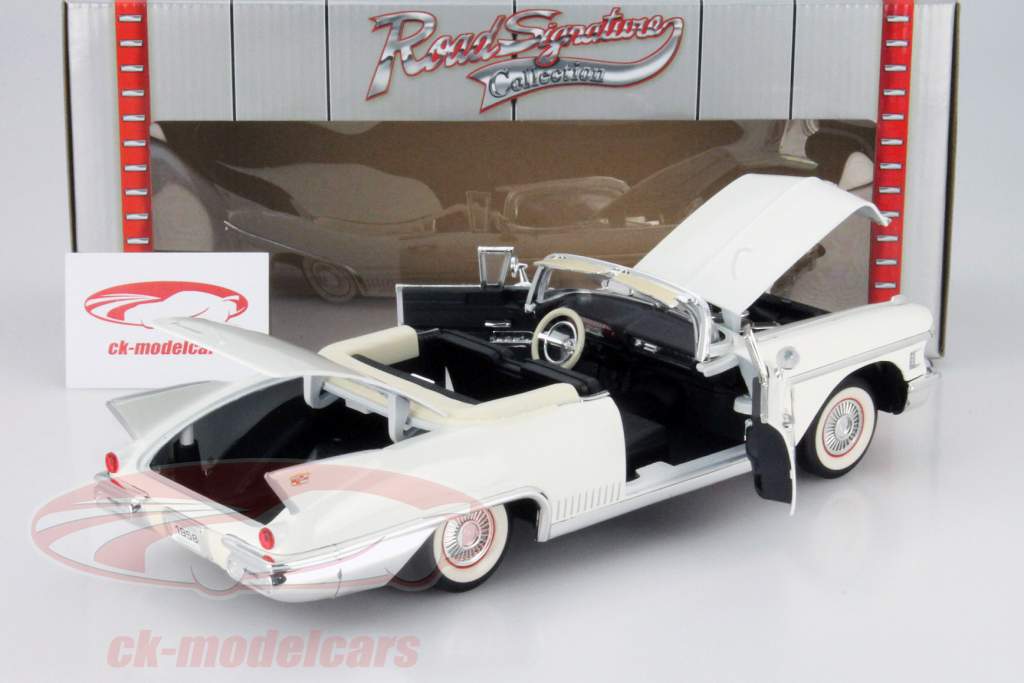 Cadillac Eldorado Biarritz Jaar 1958 wit 1:18 Yatming