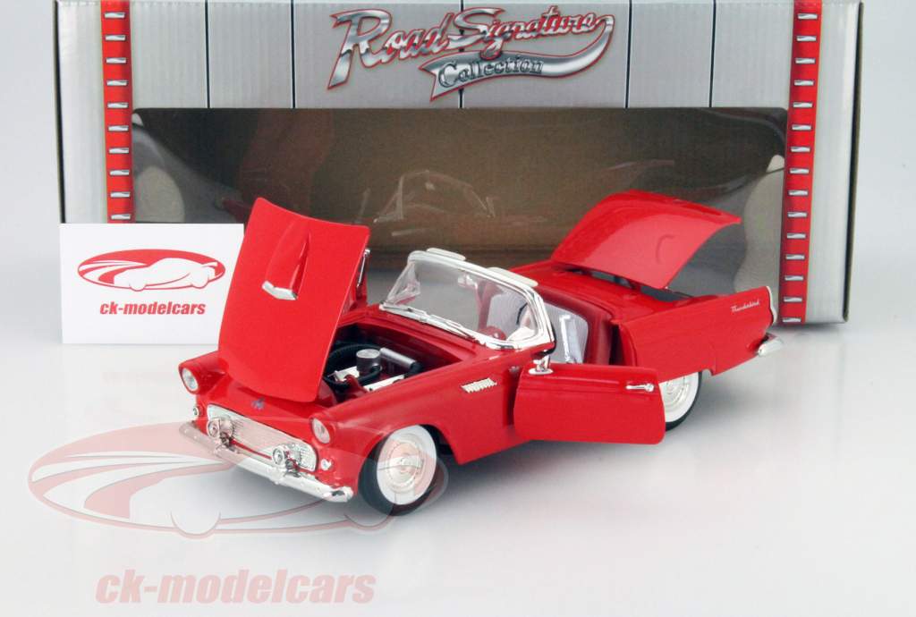 Ford Thunderbird År 1955 rød 1:18 Yatming