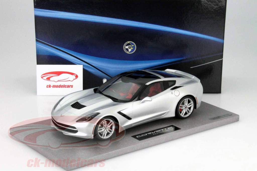 雪佛兰 考维特 黄貂鱼 C7 2013年  银/黑色 1:18 BBR